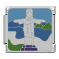Christ The Redeemer Italian Charm Italian charm bracelet link in stainless steel