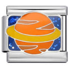 Jupiter Planet/Star Italian Charm Italian charm bracelet link in stainless steel
