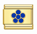 BLUE DOT FLOWER ITALIAN CHARM