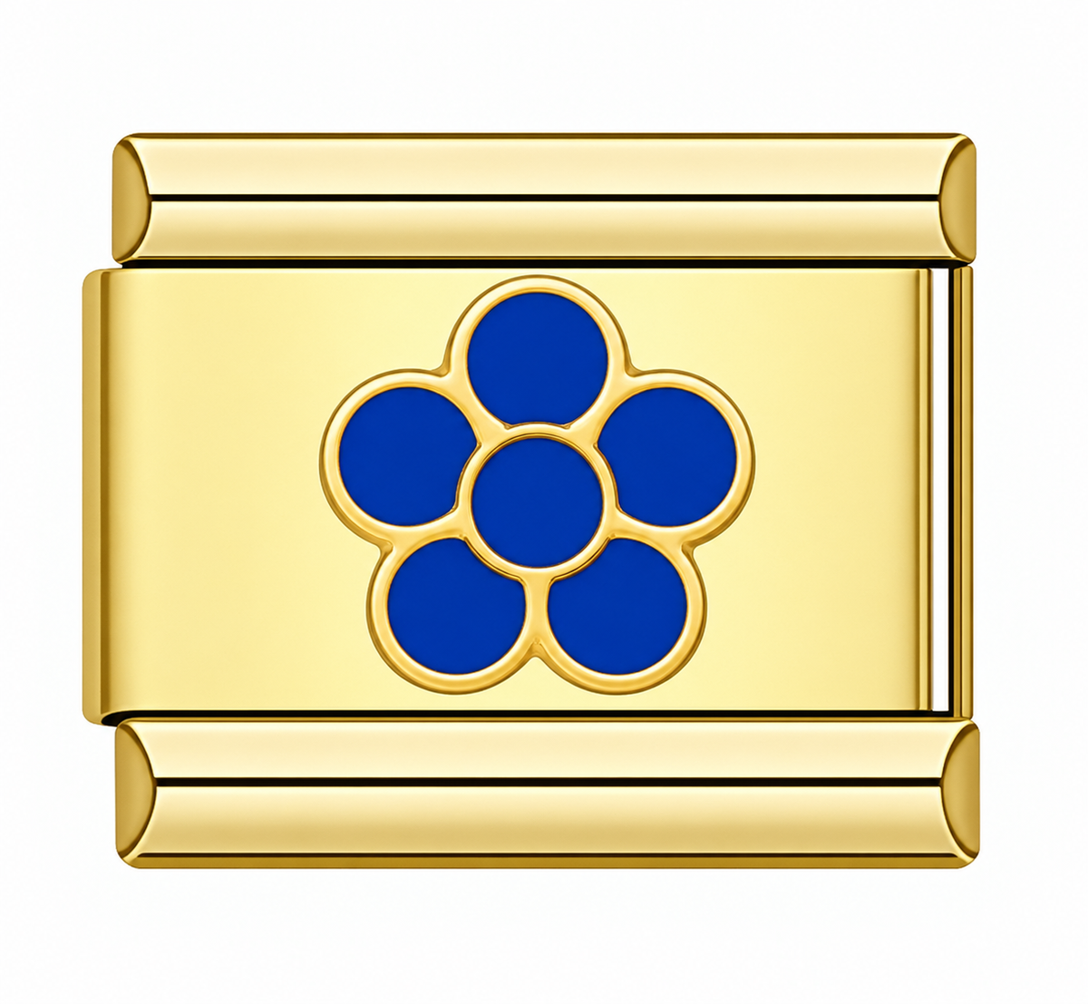 BLUE DOT FLOWER ITALIAN CHARM