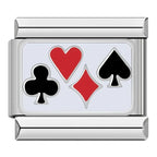 Card Suits Italian Charm Italian charm bracelet link in stainless steel