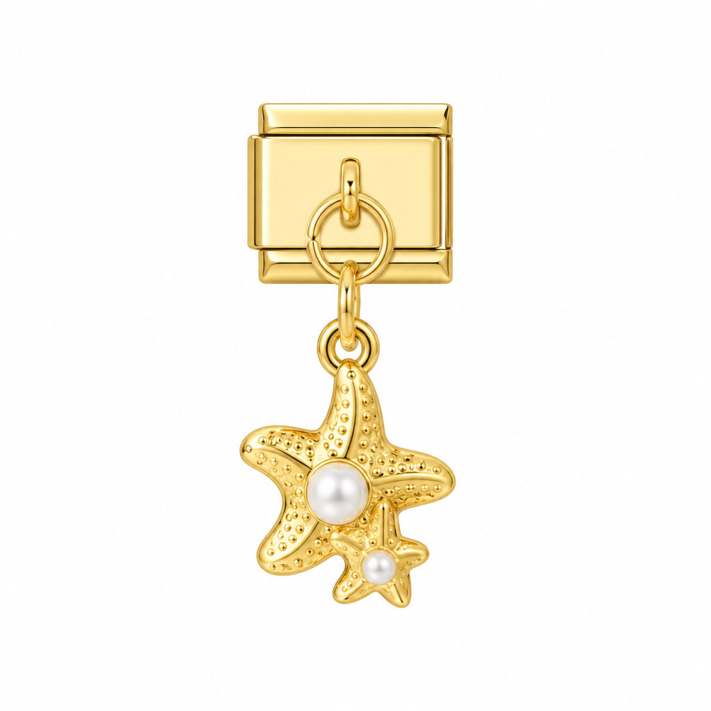 DOUBLE STARFISH PENDANT ITALIAN CHARM
