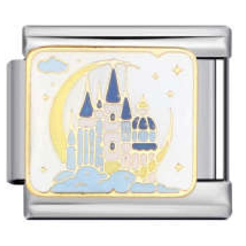 Castle Italian Charm Italian charm bracelet link in stainless steel