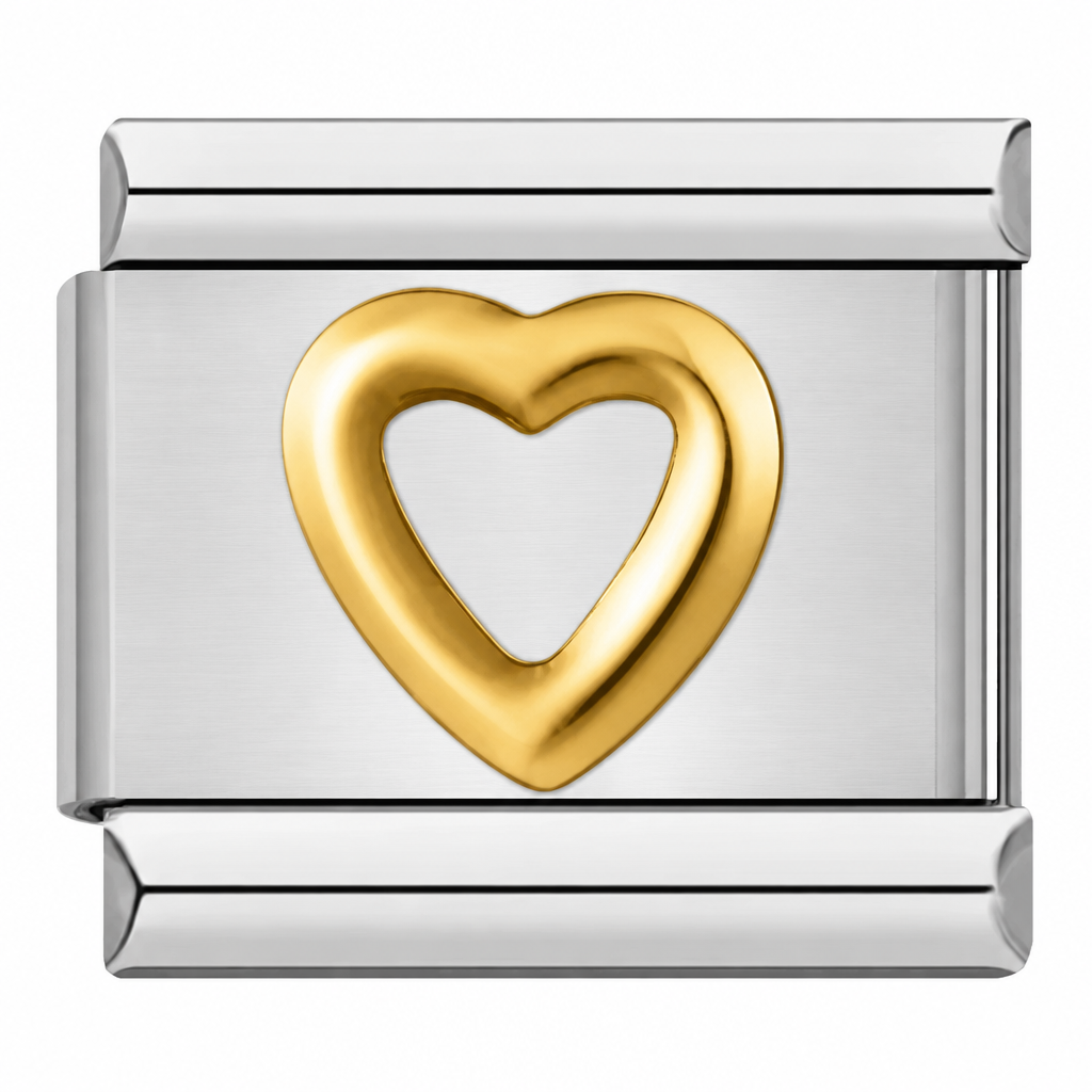 EMBOSSED HEART ITALIAN CHARM