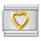 EMBOSSED HEART ITALIAN CHARM