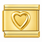 EMBOSSED HEART ITALIAN CHARM