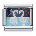 Swans Italian Charm Italian charm bracelet link in stainless steel