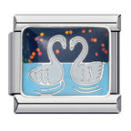 Swans Italian Charm Italian charm bracelet link in stainless steel