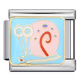 Cartoon Snail Italian Charm Italian charm bracelet link in stainless steel
