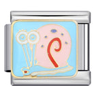 Cartoon Snail Italian Charm Italian charm bracelet link in stainless steel