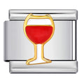 Wine Italian Charm Italian charm bracelet link in stainless steel