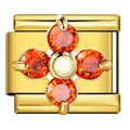 Gem Clover Italian Charm Italian charm bracelet link in stainless steel