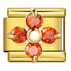 Gem Clover Italian Charm Italian charm bracelet link in stainless steel