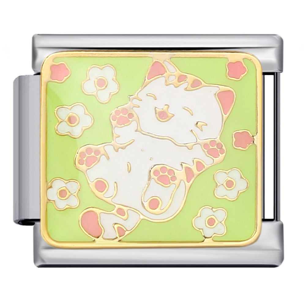CAT IN FLOWERS ITALIAN CHARM