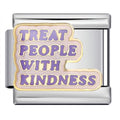 Treat People With Kindness Italian Charm Italian charm bracelet link in stainless steel