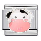 Cow Head Italian Charm Italian charm bracelet link in stainless steel
