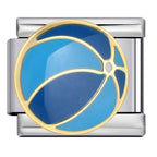 Beach Ball Italian Charm Italian charm bracelet link in stainless steel