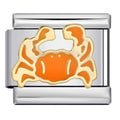 Crab Italian Charm Italian charm bracelet link in stainless steel