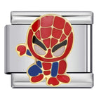 Chibi Spider Italian Charm Italian charm bracelet link in stainless steel