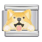 Corgi Dog Italian Charm Italian charm bracelet link in stainless steel