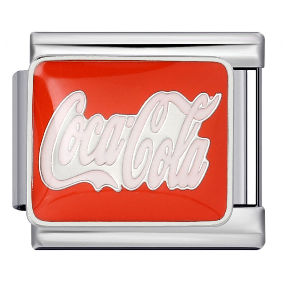 Cola Italian Charm Italian charm bracelet link in stainless steel