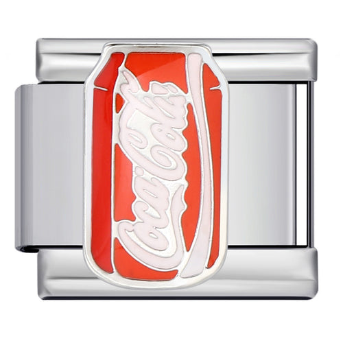 Cola Can Italian Charm Italian charm bracelet link in stainless steel