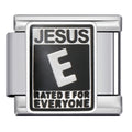 Jesus Rated E Italian Charm Italian charm bracelet link in stainless steel