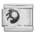 Skeleton 8 Ball Italian Charm Italian charm bracelet link in stainless steel