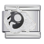 Skeleton 8 Ball Italian Charm Italian charm bracelet link in stainless steel
