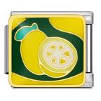 Lemon Italian Charm Italian charm bracelet link in stainless steel