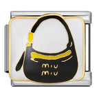 Crescent Bag Italian Charm Italian charm bracelet link in stainless steel