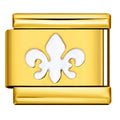 Fleur De Lis Italian Charm Italian charm bracelet link in stainless steel