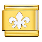 Fleur De Lis Italian Charm Italian charm bracelet link in stainless steel