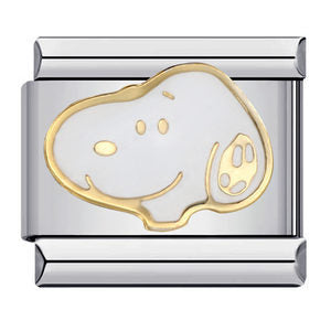 Snoopy Italian Charm Italian charm bracelet link in stainless steel