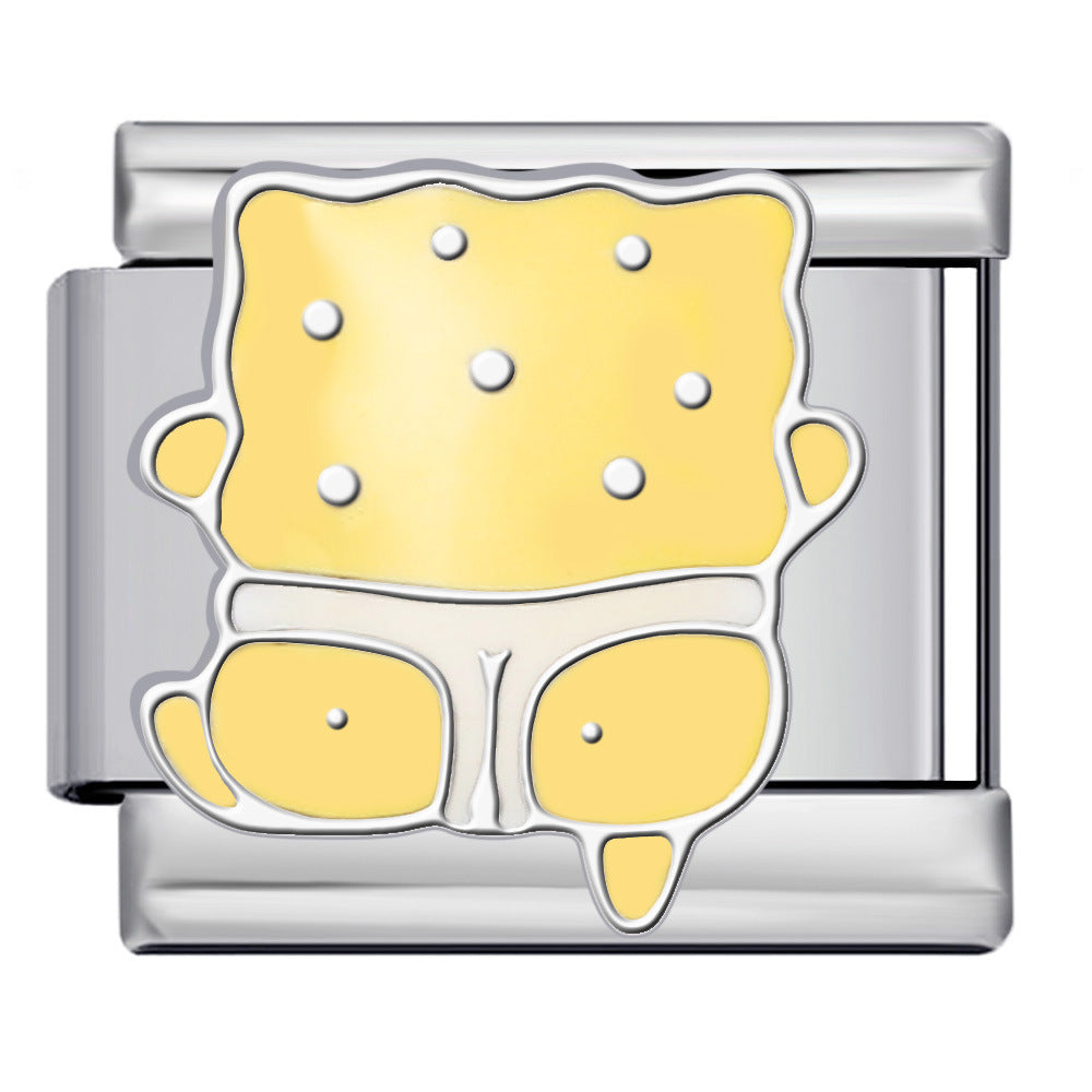 Sponge Undies Italian Charm Italian charm bracelet link in stainless steel