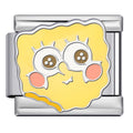 Bitten Sponge Italian Charm Italian charm bracelet link in stainless steel