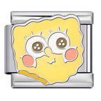 Bitten Sponge Italian Charm Italian charm bracelet link in stainless steel