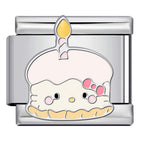 Cake Kitty Italian Charm Italian charm bracelet link in stainless steel