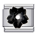 BLACK FLOWER ITALIAN CHARM