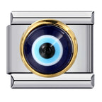3D Evil Eye Italian Charm Italian charm bracelet link in stainless steel