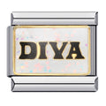 Diva Italian Charm Italian charm bracelet link in stainless steel