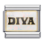 Diva Italian Charm Italian charm bracelet link in stainless steel