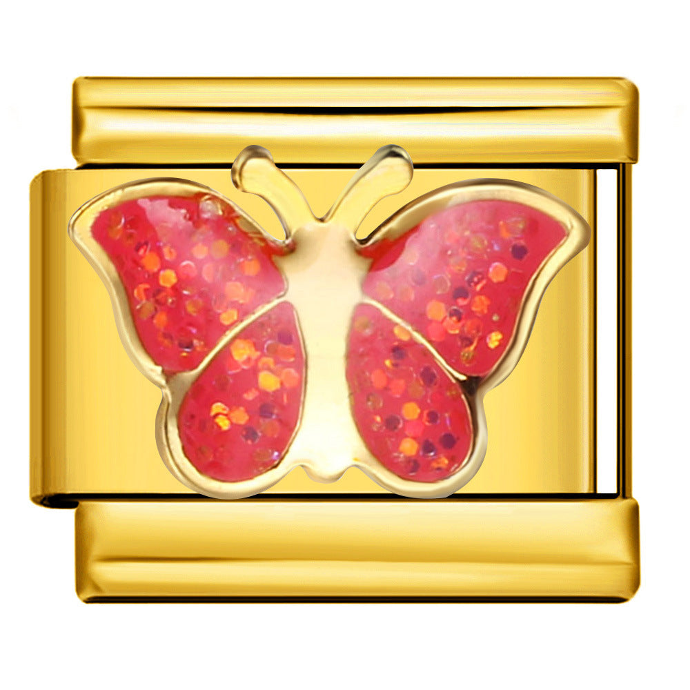 RED BUTTERFLY ITALIAN CHARM