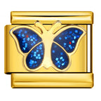 BLUE BUTTERFLY ITALIAN CHARM