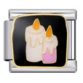 Spooky Candle Italian Charm Italian charm bracelet link in stainless steel