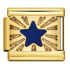 SHINING BLUE STAR ITALIAN CHARM