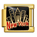 New York Italian Charm Italian charm bracelet link in stainless steel