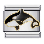 Orca Italian Charm Italian charm bracelet link in stainless steel