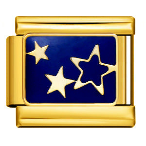 BLUE STARS ITALIAN CHARM