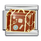 Luggage Italian Charm Italian charm bracelet link in stainless steel